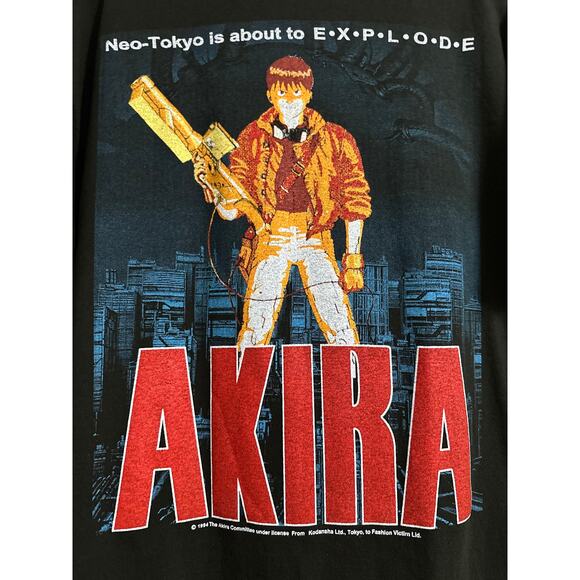 Akira "Neo Tokio' Anime Rare Vintage T-shirt Reprint Wild Oats Single Stitch - Picture 3 of 5